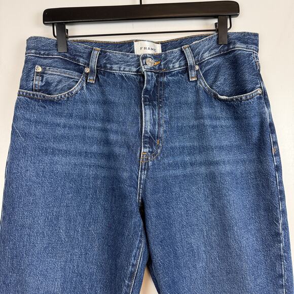 FRAME Denim The Hang High Rise Straight Leg Jeans 27” Blue - 29 - Picture 2 of 8